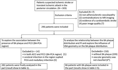 Basilar artery plaque distribution is associated with pontine infarction and vertebrobasilar artery geometry